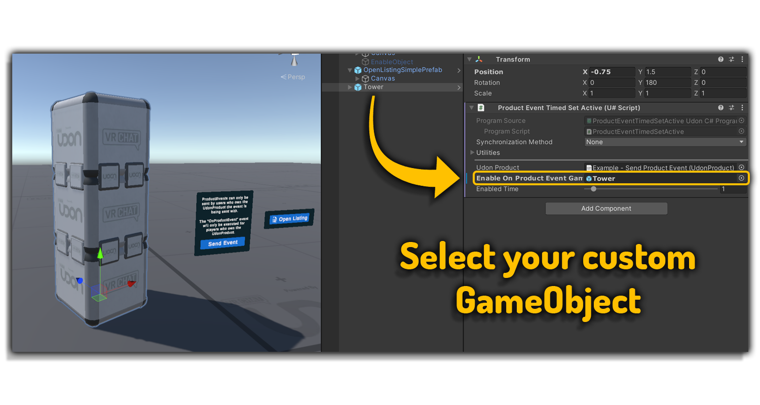 Adding a custom GameObject. EventObjAdd