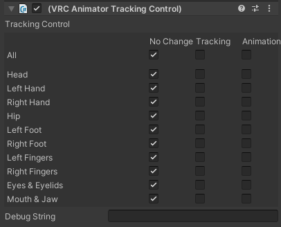 VRC Animator Tracking Control 组件